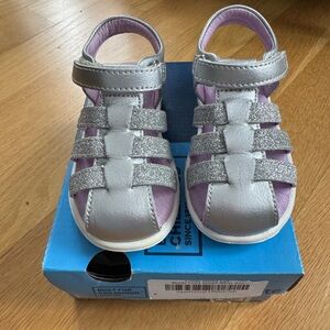 Stride Rite Silver and Purple Kids Sandals